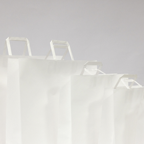 NEUTRAL WHITE bag with flat handle