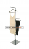 Double clothes hanger rack