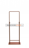 Belt holder display with adjustable height - rust