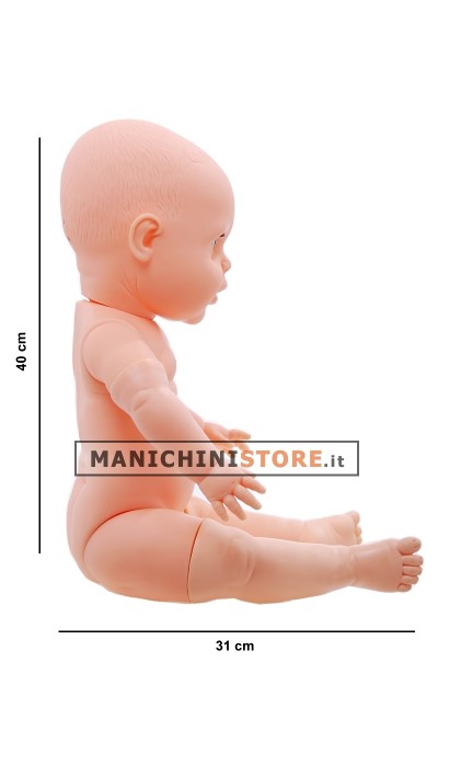 Manichino bambino bambolotto 6-9 mesi in plastica