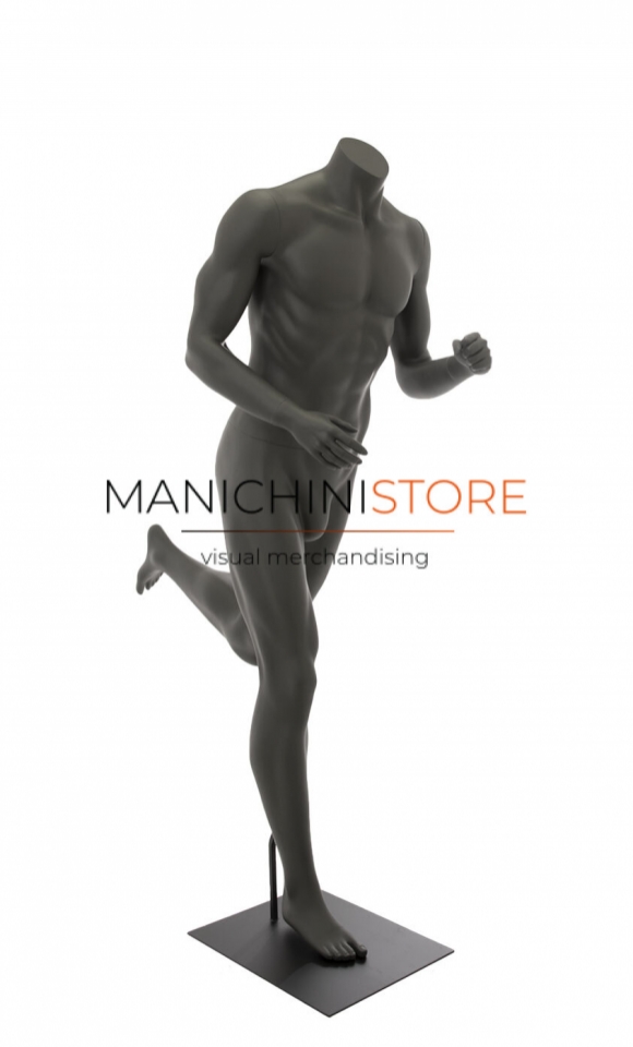 Manichino uomo sportivo runner - antracite fine serie