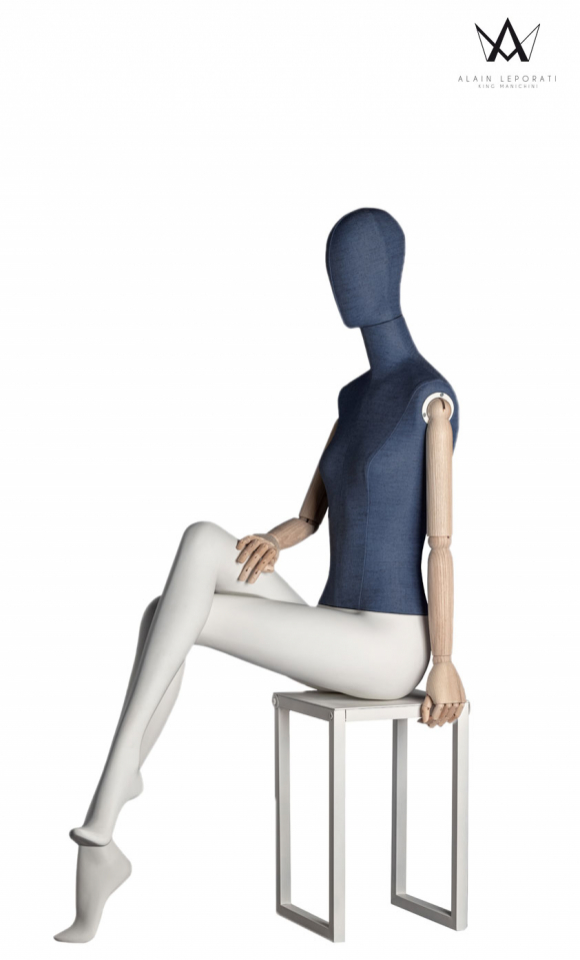 Female seated mannequin - Pastello Collection - Navy Blue