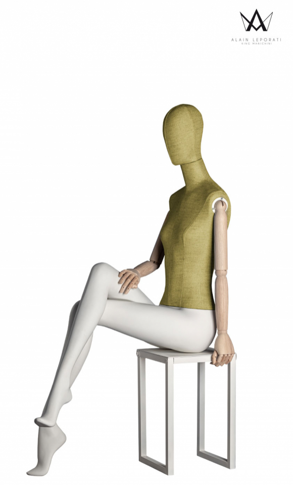 Female seated mannequin - Pastello Collection - Pistachio