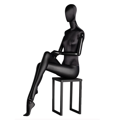 Female seated mannequin - Back in Black Collection