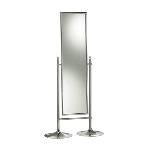 Floor mirror with cone base