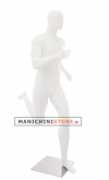 Egg head male sport mannequin - Runner white