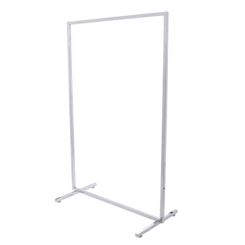 Square tube clothes rack 120 cm chromed