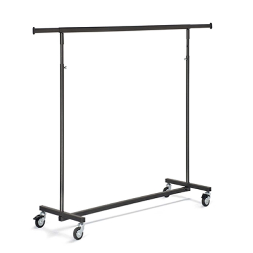 Adjustable folding embossed charcoal grey garment rail