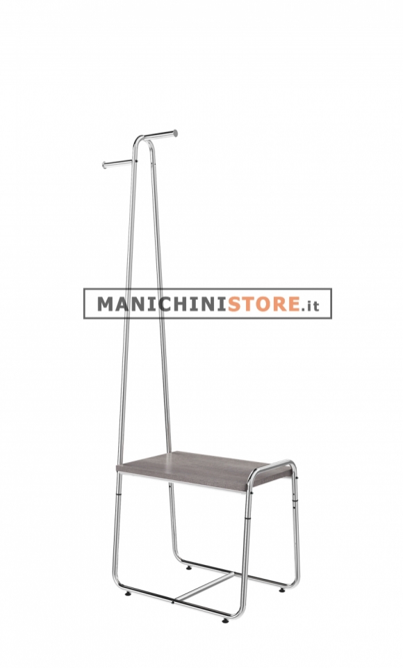 Freestanding clothes rail with shelf 64.5 cm