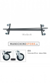 Adjustable folding embossed charcoal grey garment rail