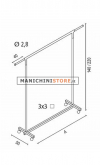 Stender 140 cm adjustable folding