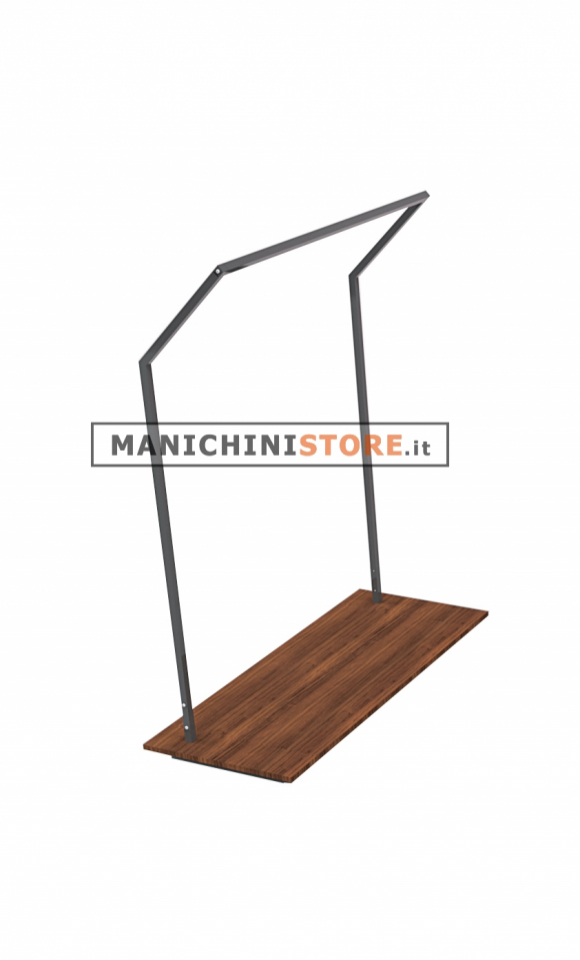 Cloth rack with wooden base