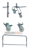 Height-adjustable clothes rack with rod - 106 cm