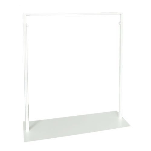 Adjustable clothes rack in square tube 100 - white