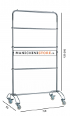 Height-adjustable clothes rack with rod - 106 cm