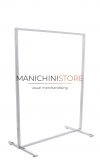 Square tube clothes rack 120 cm chromed