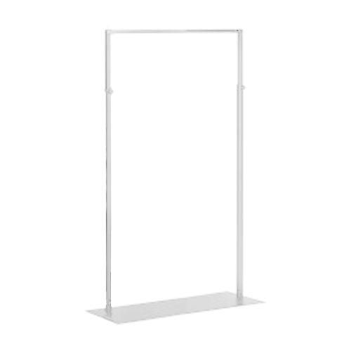 Adjustable clothes rack in square tube 60 - white