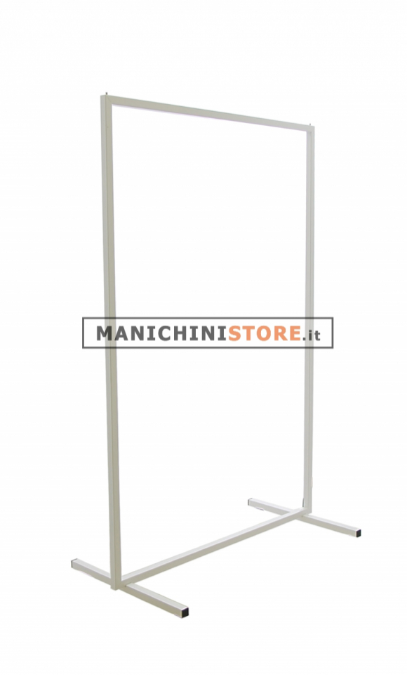 Stender tubo quadrato 100 cm bianco