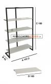 Stender autoportante con ripiani 107,2 cm