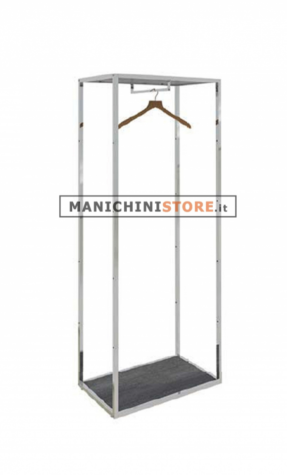 Chromed modular clothing rack cm 64.2