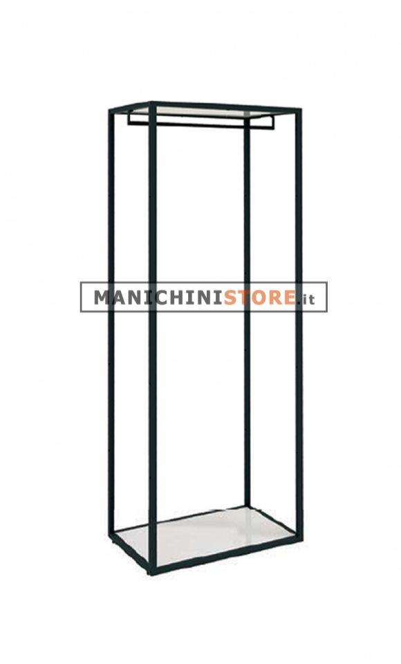 Black modular clothing rack cm 64.2