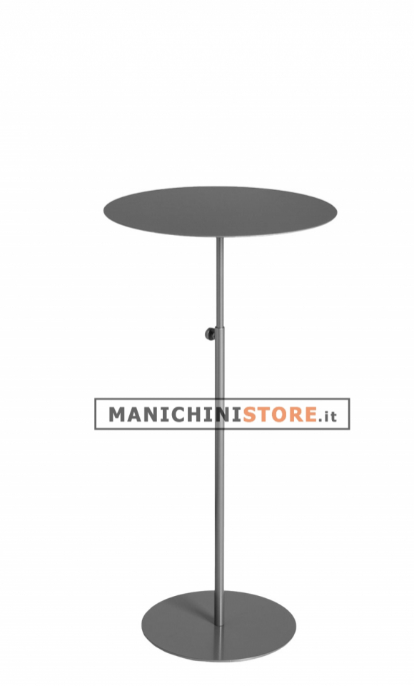 Adjustable round display table - Transarent varnishing