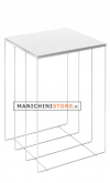 Cube table in white painted iron wire - 80 cm