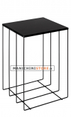 Cube table in black painted iron wire - 80 cm