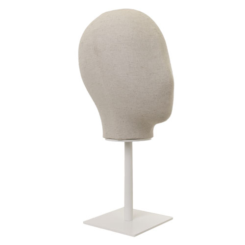 Female display head in linen