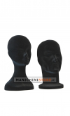 Black velvet accessories holder - female head