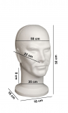 Polystyrene accessories holder - male head