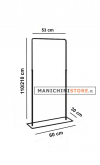 Adjustable clothes rack display 50 cm - rust