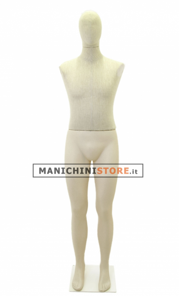 Male egg-head mannequin Plastic Linen without arms