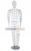 Man mannequin in chromed wire