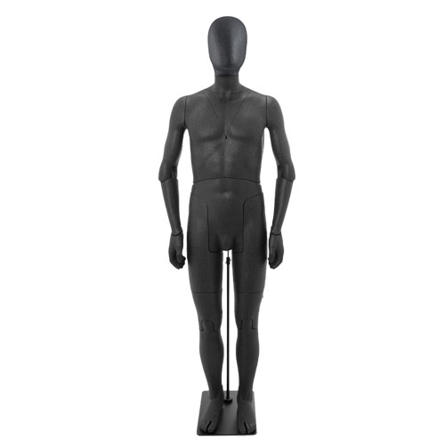 Super articulated modular man mannequin with egg-head